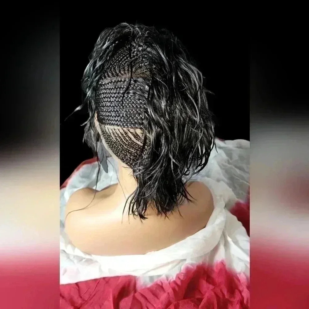 Luxurious Handmade Full Lace braided Wig: Elegance in Mohawk, black gorgeou - Picture 5 of 17